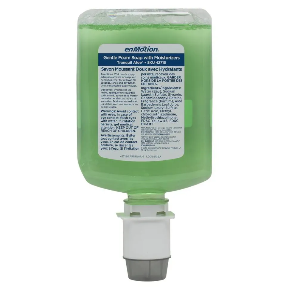 enMotion by GP PRO Gen2 Moisturizing Foam Hand Soap Dispenser, Tranquil Aloe Scent, 40.5 Oz, Case Of 2 Refills