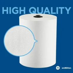 enMotion Flex Paper Towel Rolls, 1-Ply, White, 8.2