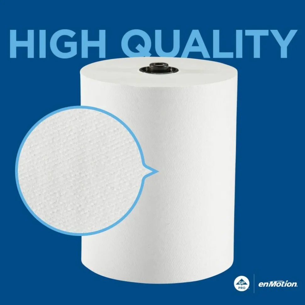 enMotion Flex Paper Towel Rolls, 1-Ply, White, 8.2" x 550' Rolls, 6 Rolls per Case