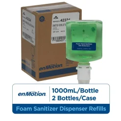 enMotion Gen2 Moisturizing Foam Hand Sanitizer Refills for Automated Dispensers, E-3 Rated, 1000 mL (33.81 Oz), 2 Bottles Per Case