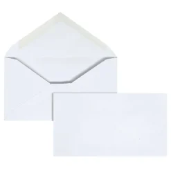 Envelopes, 3-5/8" x 6-1/2", Gummed Seal, White, Box Of 500
