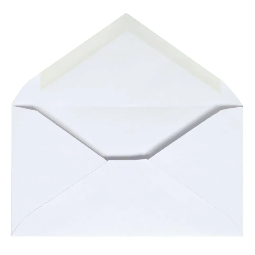 Envelopes, 3-5/8" x 6-1/2", Gummed Seal, White, Box Of 500
