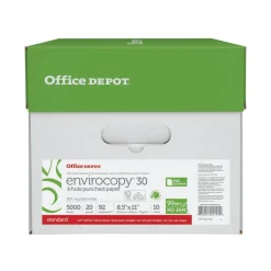 EnviroCopy 3-Hole Punched Copy Paper, White, Letter (8.5