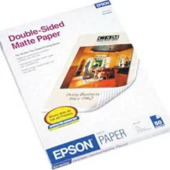 Epson Double-Sided Premium Presentation And Photo Paper, Letter Size (8 1/2" x 11"), Pack Of 50 Sheets, 47 Lb, Matte White