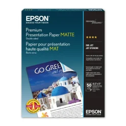 Epson Double-Sided Premium Presentation And Photo Paper, Letter Size (8 1/2