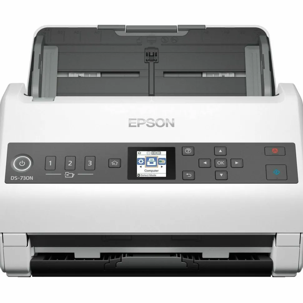 Epson DS-730N Sheetfed Scanner, 600 dpi Optical, B11B259201