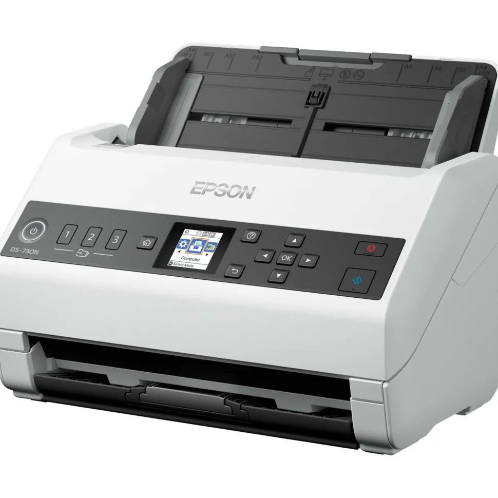Epson DS-730N Sheetfed Scanner, 600 dpi Optical, B11B259201