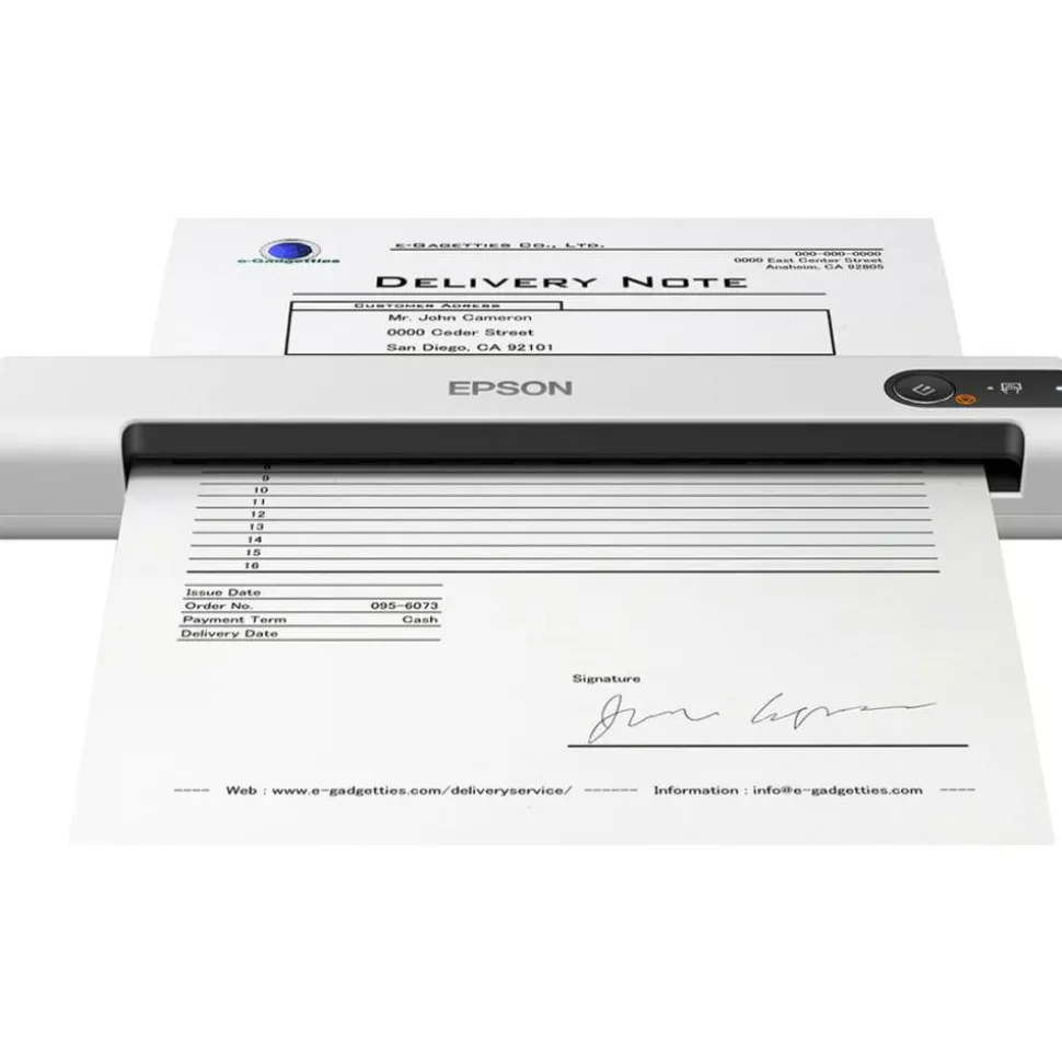 Epson DS-70 Portable Document Scanner, 1.3"H x 10.7"W x 1.9"D, B11B252202