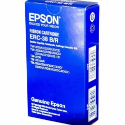 Epson ERC-38BR Black/Red Fabric Ribbon