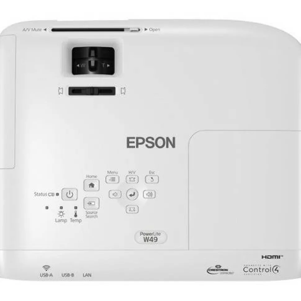 Epson PowerLite W49 LCD Projector - 16:10 - Ceiling Mountable