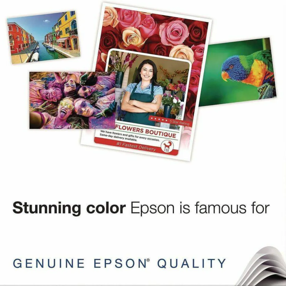 Epson Premium Photo Paper, 10.4 mil, 8 x 10, High-Gloss Bright White, 20/Pack