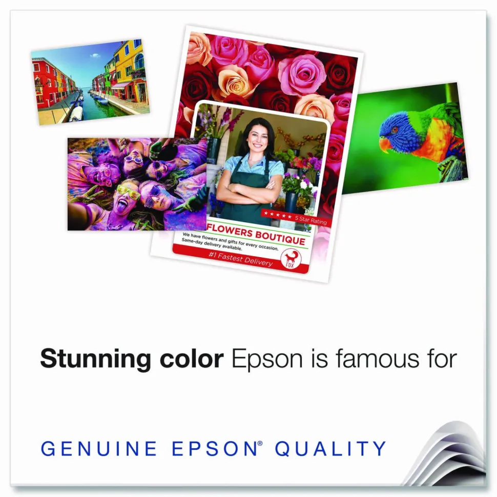 Epson Premium Photo Paper, 10.4 mil, 8 x 10, High-Gloss Bright White, 20/Pack