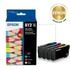 Epson 812XL DURABrite Black; Cyan; Magenta; Yellow, Ultra High-Yield Ink Cartridges, Pack Of 4 Cartridges, T812XL-XCS