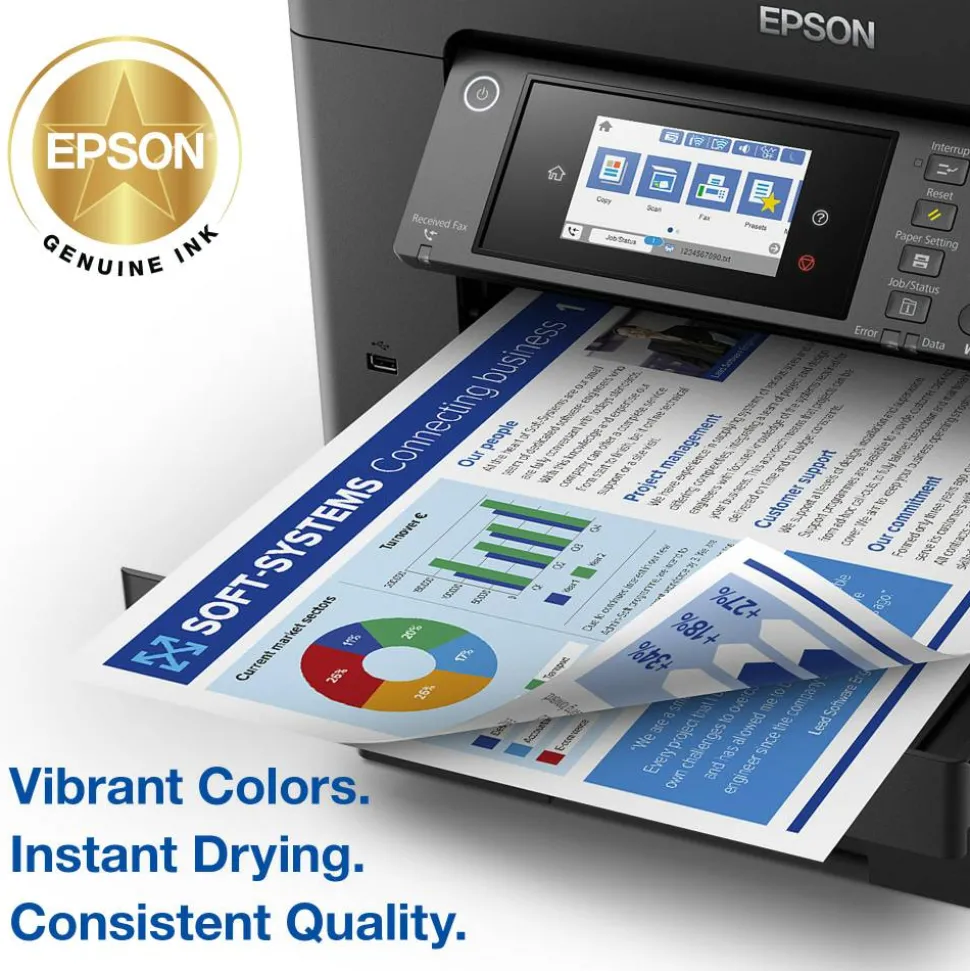 Epson 812XL DURABrite Black; Cyan; Magenta; Yellow, Ultra High-Yield Ink Cartridges, Pack Of 4 Cartridges, T812XL-XCS