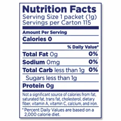 Equal Zero Calorie Sweetener, 0.04 oz Packet, 500/Box