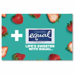 Equal Zero Calorie Sweetener, 0.04 oz Packet, 500/Box