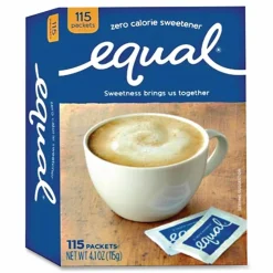 Equal Zero Calorie Sweetener, 1 g Packet, 115/Box