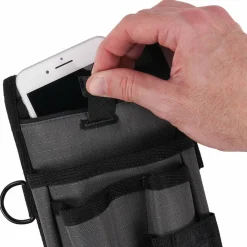 ergodyne Arsenal 5568 Belt Loop Tool Pouch with Device Holster, 4 Compartments, 5 x 2 x 8.5, Polyester, Gray