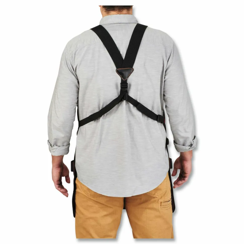 ergodyne Arsenal 5705 Extended Length Canvas Tool Apron, 13 Compartments, 25.5 x 34, Canvas, Gray