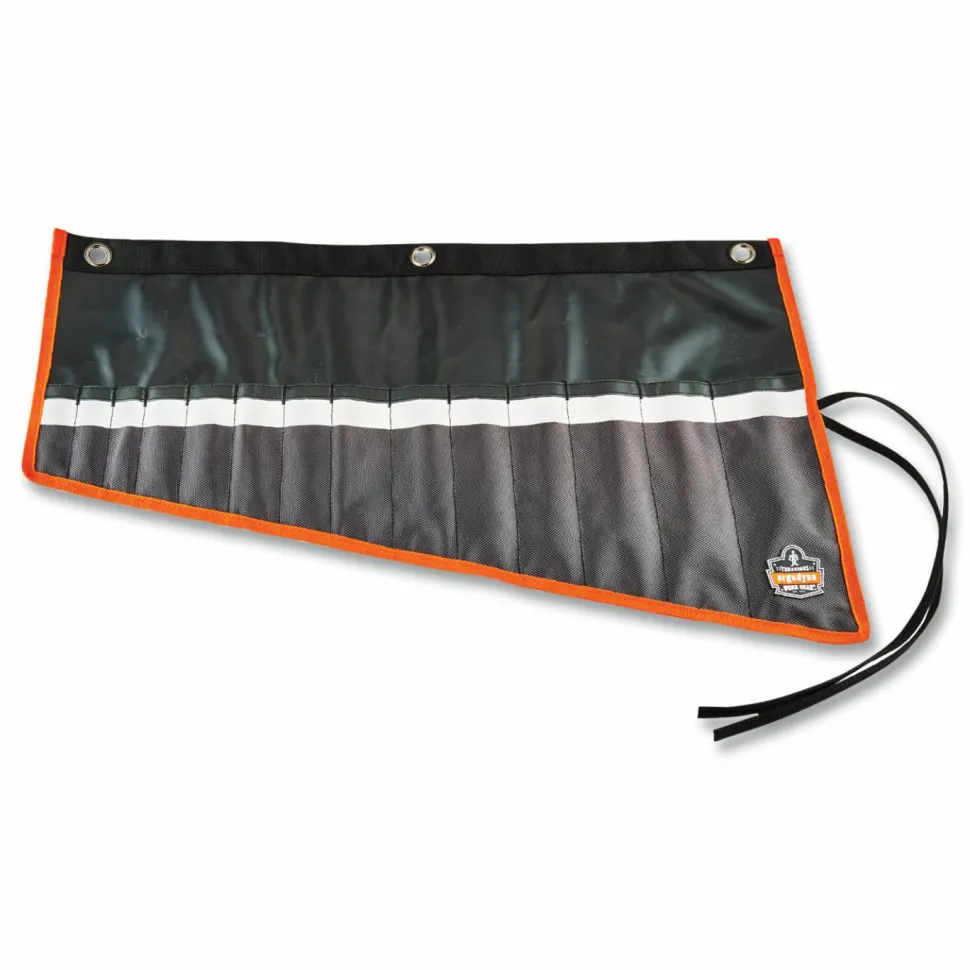 ergodyne Arsenal 5873 Polyester Wrench Roll Up, 14 Compartments, 26.5 x 16.5, Polyester, Black
