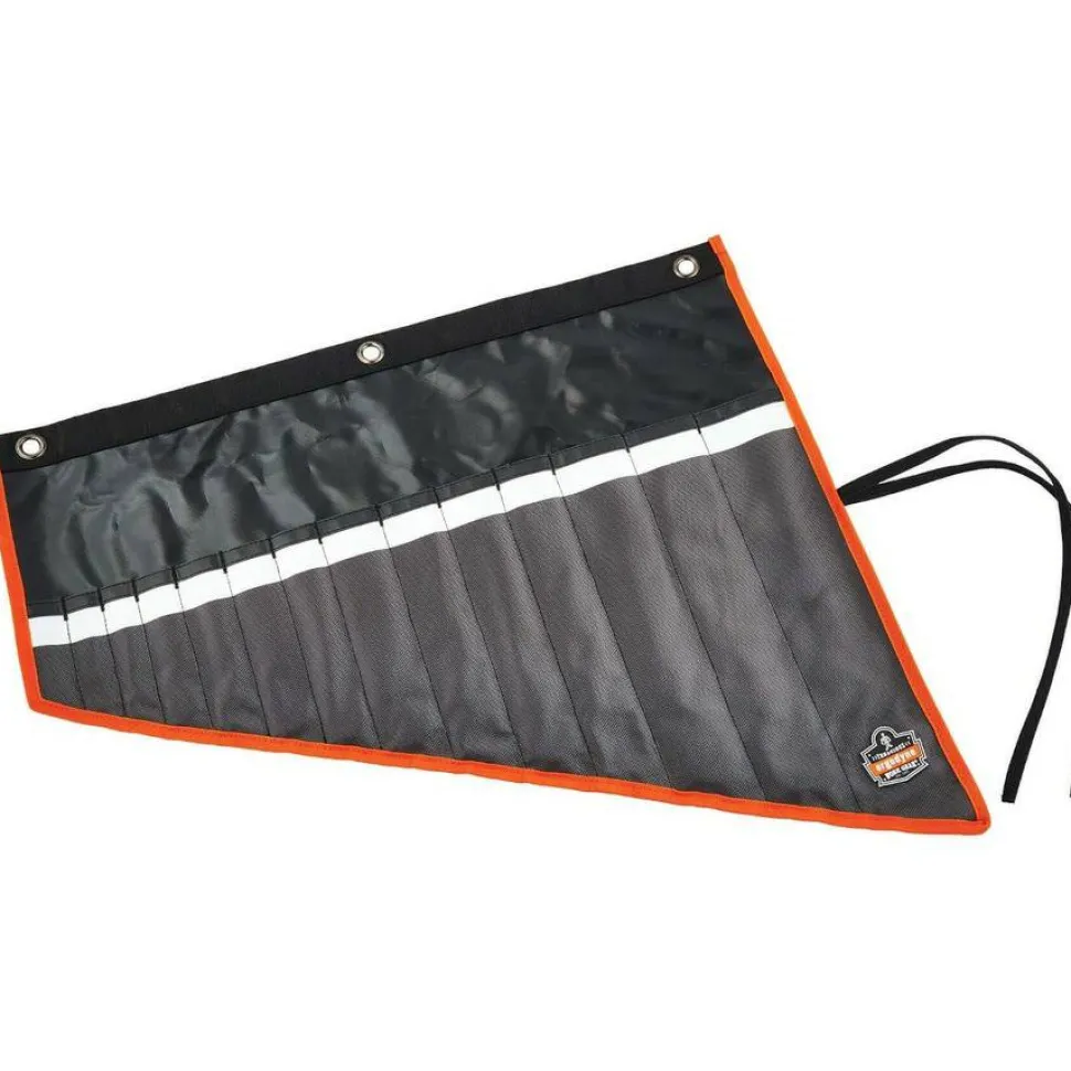 ergodyne Arsenal 5873 Polyester Wrench Roll Up, 14 Compartments, 26.5 x 5, Polyester, Black
