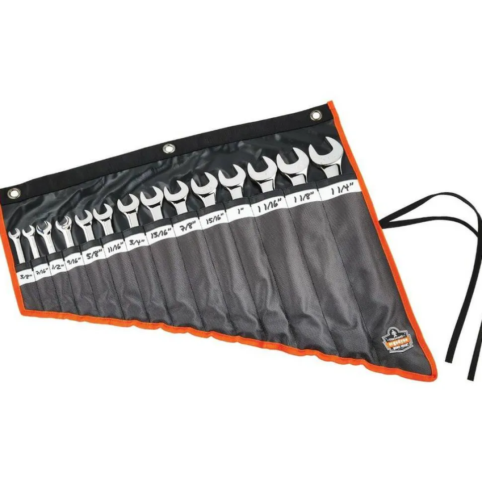 ergodyne Arsenal 5873 Polyester Wrench Roll Up, 14 Compartments, 26.5 x 5, Polyester, Black