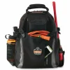 ergodyne Arsenal 5843 Tool Backpack Dual Compartment, 26 Compartments, 8.5 x 13.5 x 18, Ballistic Polyester, Black/Gray