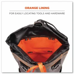 ergodyne Arsenal 5926 Topped Bolt Bag Tool Pouch, Short, 5 x 10 x 9, Ballistic Polyester, Black/Gray