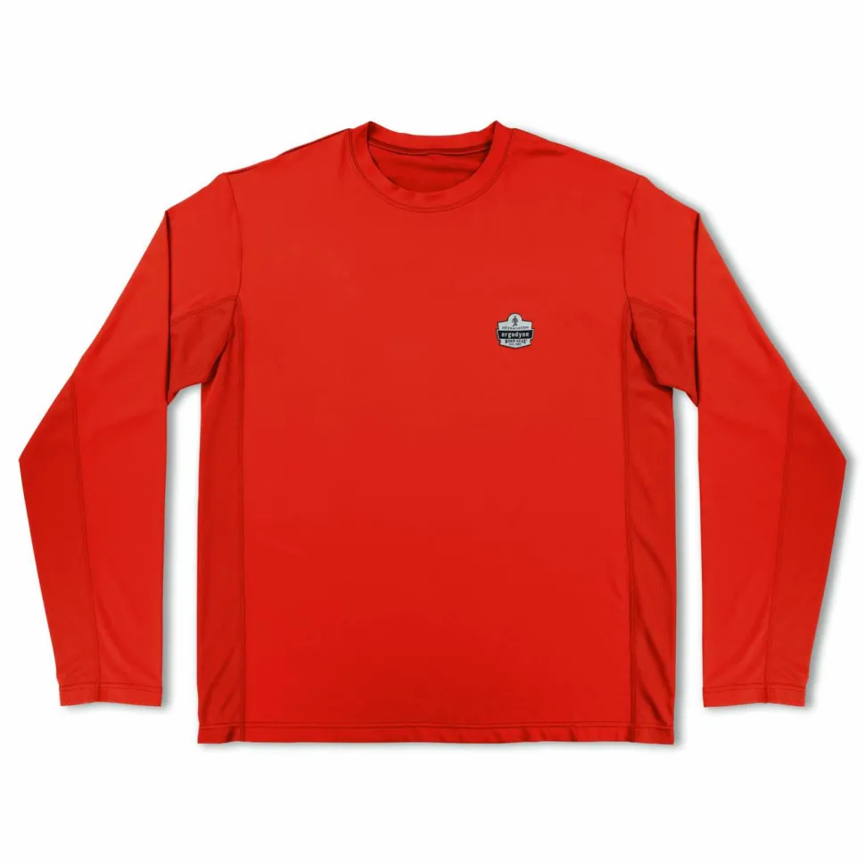ergodyne Chill-Its 6689 Cooling Long Sleeve Sun Shirt with UV Protection, 2X-Large, Orange