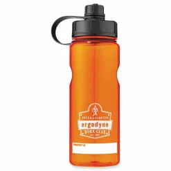 ergodyne Chill-Its 5151 Plastic Wide Mouth Water Bottle, 34 oz, Orange