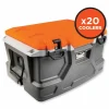ergodyne Chill-Its 5171 48-Quart Industrial Hard Sided Cooler, Orange/Gray, 20/Pallet