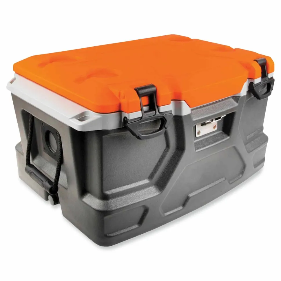 ergodyne Chill-Its 5171 48-Quart Industrial Hard Sided Cooler, Orange/Gray