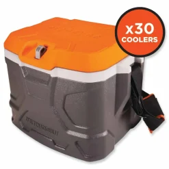 ergodyne Chill-Its 5170 17-Quart Industrial Hard Sided Cooler, Orange/Gray, 30/Pallet