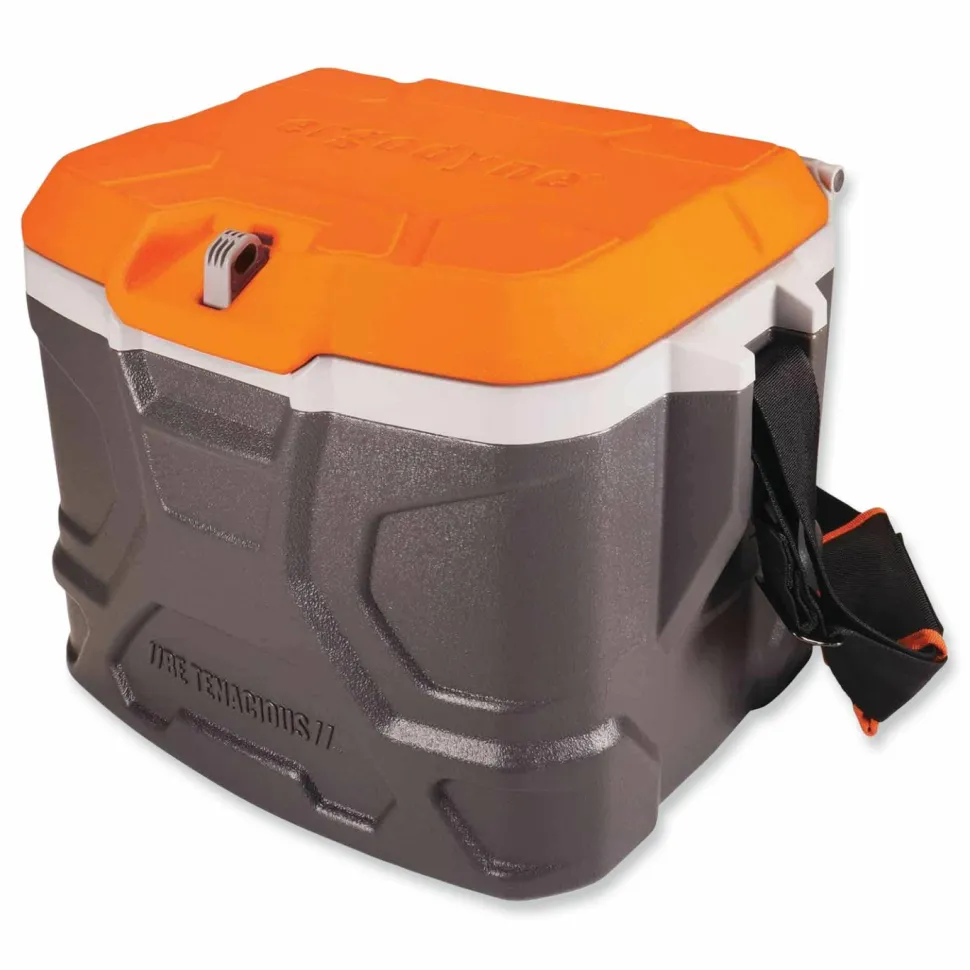 ergodyne Chill-Its 5170 17-Quart Industrial Hard Sided Cooler, Orange/Gray, 30/Pallet