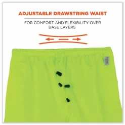 ergodyne GloWear 8915 Class E Hi-Vis Rain Pants, Small, Lime