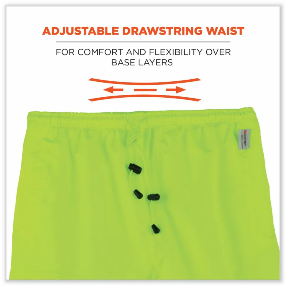 ergodyne GloWear 8915 Class E Hi-Vis Rain Pants, Small, Lime