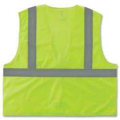 ergodyne GloWear 8205Z Class 2 Super Economy Mesh Vest, Polyester, Lime, Large/X-Large