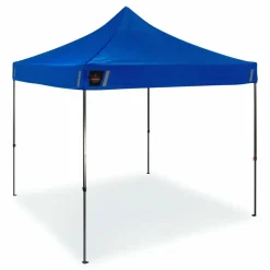 ergodyne SHAX 6002 Heavy-Duty Pop-Up Tent, 10 ft x 10 ft, Polyester/Steel, Blue
