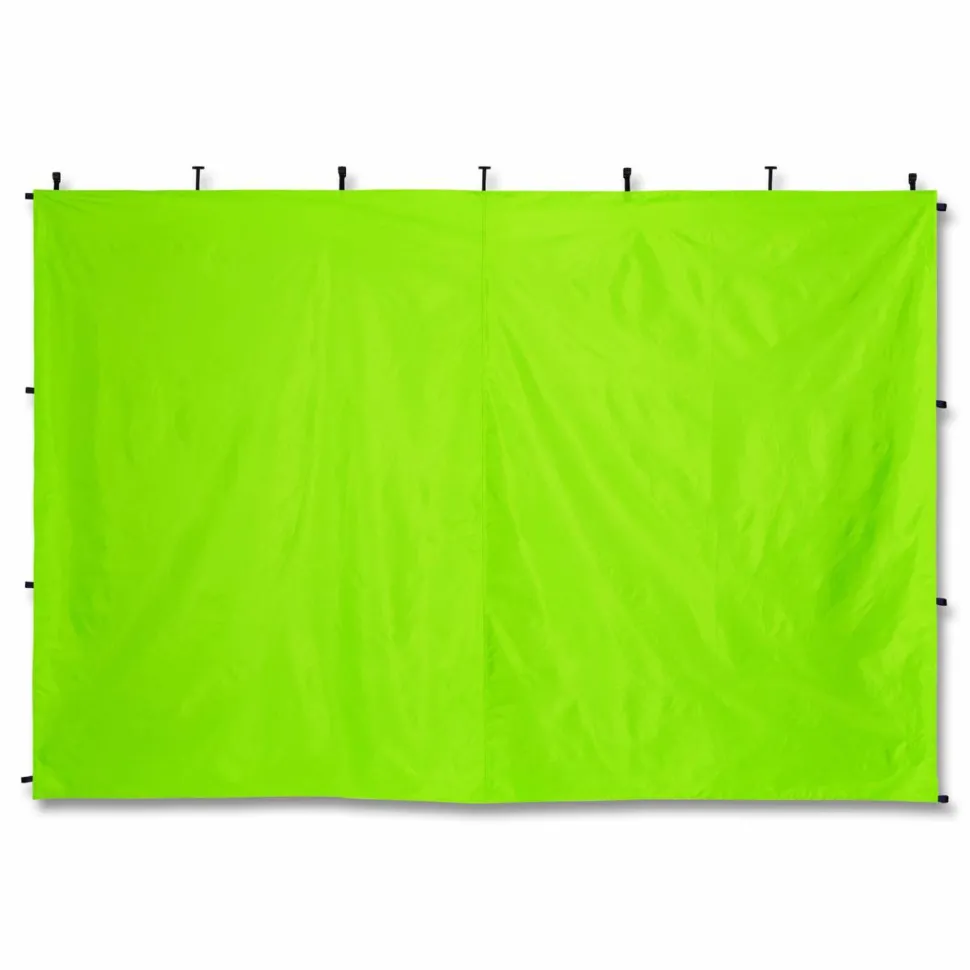 ergodyne SHAX 6055 Heavy-Duty Pop-Up Tent Kit - Solid Sidewalls, Single Skin,10 ft x 10 ft, Polyester/Steel, Lime