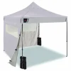 ergodyne SHAX 6056 Heavy-Duty Pop-Up Tent Kit - Mesh Windows, Single Skin, 10 ft x10 ft, Polyester/Steel, White