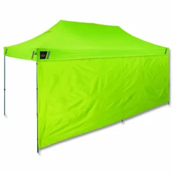 ergodyne SHAX 6197 Pop-Up Tent Sidewall, 10 ft x 20 ft x 10 ft, Polyester, Lime