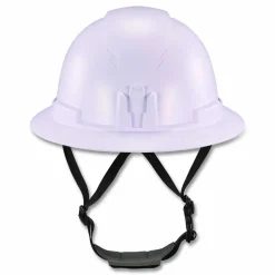 ergodyne Skullerz 8963 Full Brim Class E Safety Helmet, 6-Point Standard Ratchet Suspension, One Size Fits Most (6.5 to 8), White
