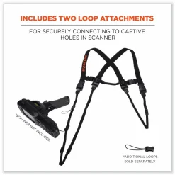 ergodyne Squids 3132 Barcode Scanner Lanyard Harness, X-Large: 23