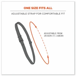 ergodyne Squids 3134 Barcode Scanner Lanyard Sling, 28" to 66" Long, Black