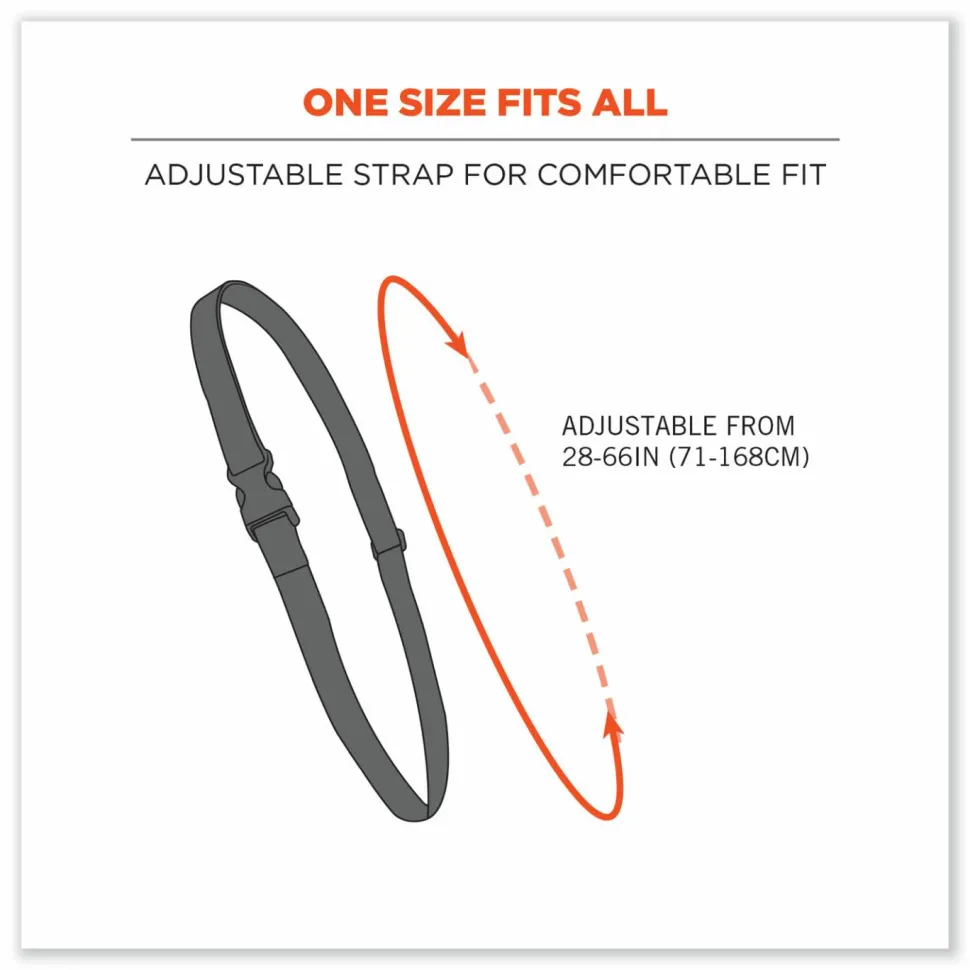 ergodyne Squids 3134 Barcode Scanner Lanyard Sling, 28" to 66" Long, Black