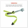 ergodyne Squids 3155 Elastic Lanyard with Clamp, 2 lb Max Working Capacity, 18" to 48" Long, Lime