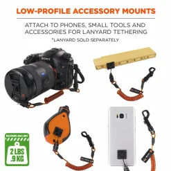 ergodyne Squids 3701 Mini Adhesive Mount Replacements, 2 lb Max Safe Working Capacity, 0.9