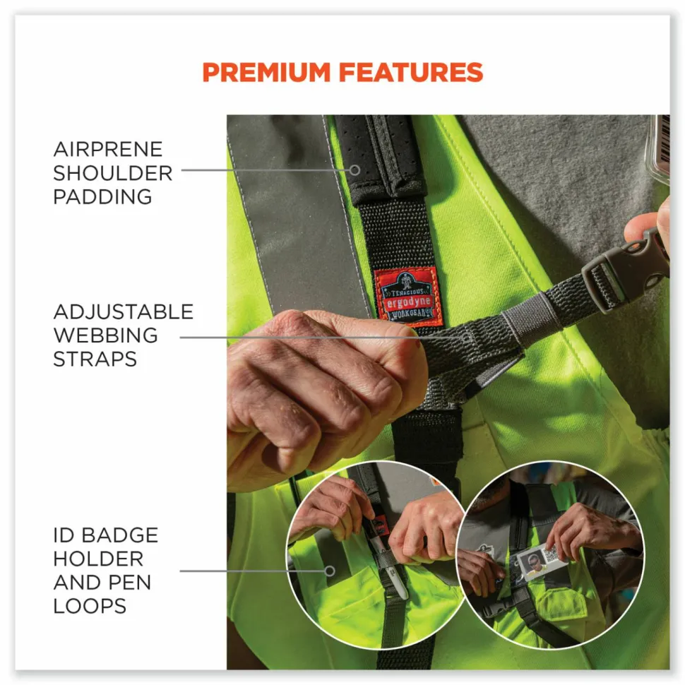 ergodyne Squids 3138 Padded Barcode Scanner Lanyard Harness, 27" Arm Straps,18.5" Lanyard,Black/Orange/Gray