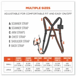 ergodyne Squids 3138 Padded Barcode Scanner Lanyard Harness, 27