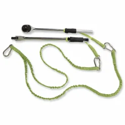 ergodyne Squids 3311 Twin-Leg Tool Lanyard with Three Carabiners, 15lb Max Working Capacity, 35